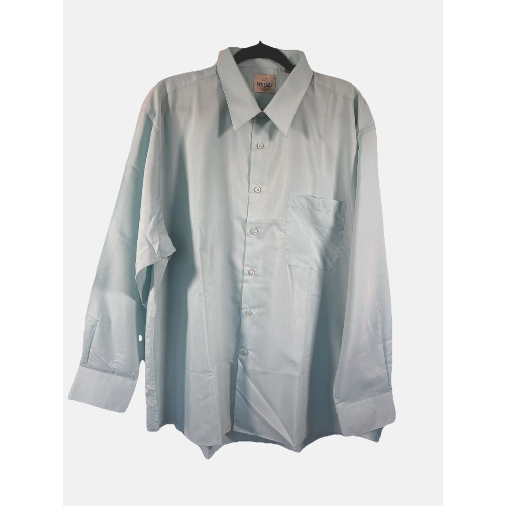 Bentley shirt size 2XL dress long sleeve button up‎ light blue green new